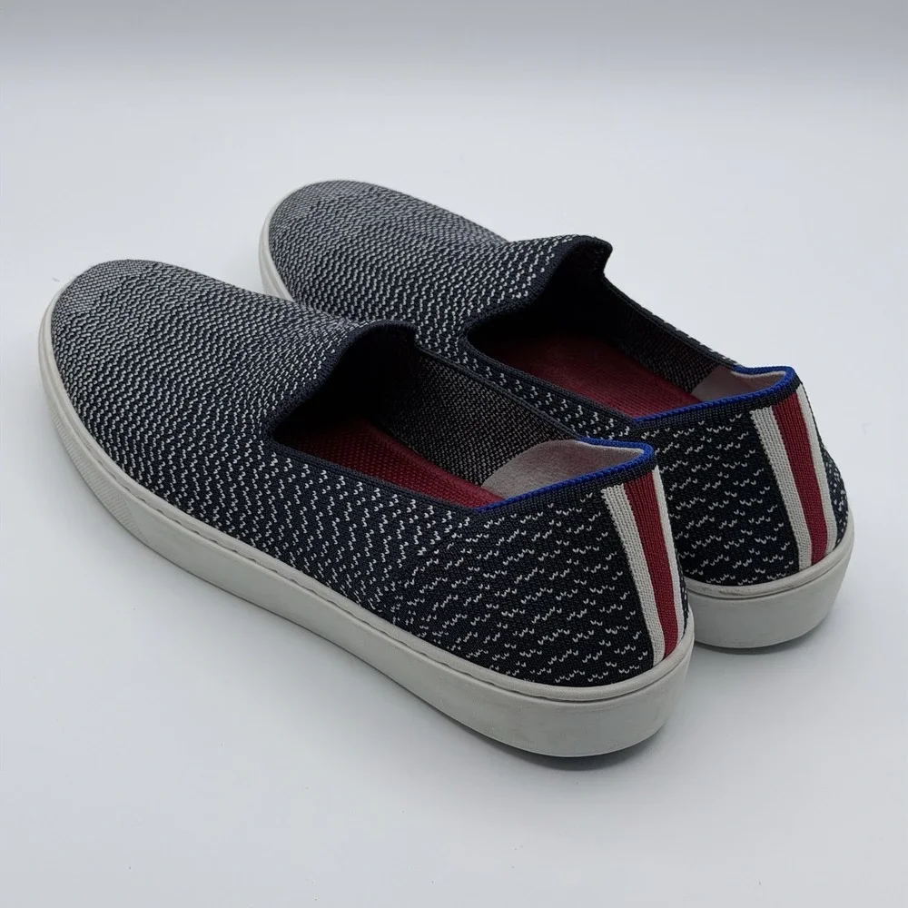 New Rothy's Blue White Maritime Gradient Slip-On Sneakers US 9.5